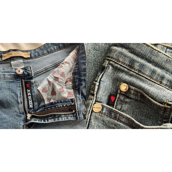 Vintage Y2K indie boho Joe Boxer low rise flare jeans firework studs size 11 - Picture 5 of 8